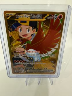 Pokémon Ethan’s Ho-Oh ex Hyper Rare 239/182 – Gold Card – Near Mint – $75
