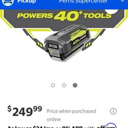 2 Ryobi 40v 6ah Lithuim