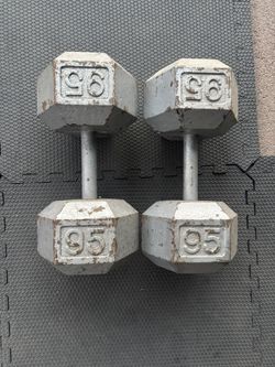 95lbs Dumbbells Weights Pair Set