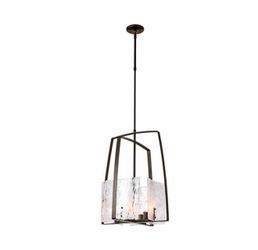 Hubbardton Forge Arc 18 3/4"W Bronze 4-Light Lantern Pendant