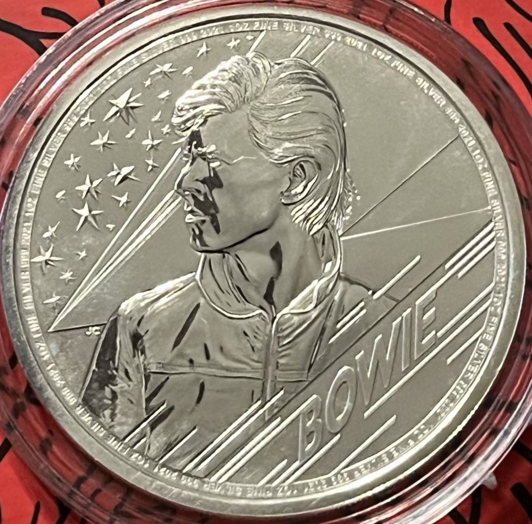 1 OZ Silver 2021 British Music Legends David Bowie BU Encapsulated