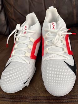 Nike Alpha Menace 4 Elite Football Cleats Men’s Size 10 Red White IB2501-108 New
