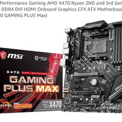 Msxi X470 Gaming Max Am4 Motherboard 