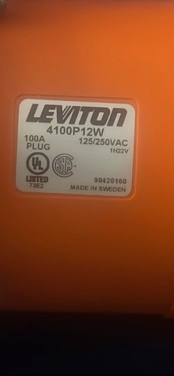 NEW LEVITON 4100P12W 100 AMP WATERTIGHT PLUG –$700 for 7