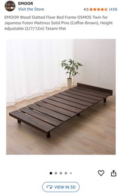 Bamboo twin frame + mattress