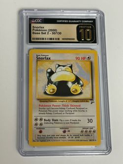 Snorlax base set 2 CGC Pristine 10
