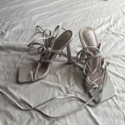 Simmi London Cream Strappy Heels 