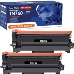TN760 TN730 Toner for Brother Printer: Replacement for Brother Toner TN-730/TN-760 TN 760 730 TN-760 TN-730 MFC-L2710DW MFC-L2750DW DCP-L2550DW HL-L23