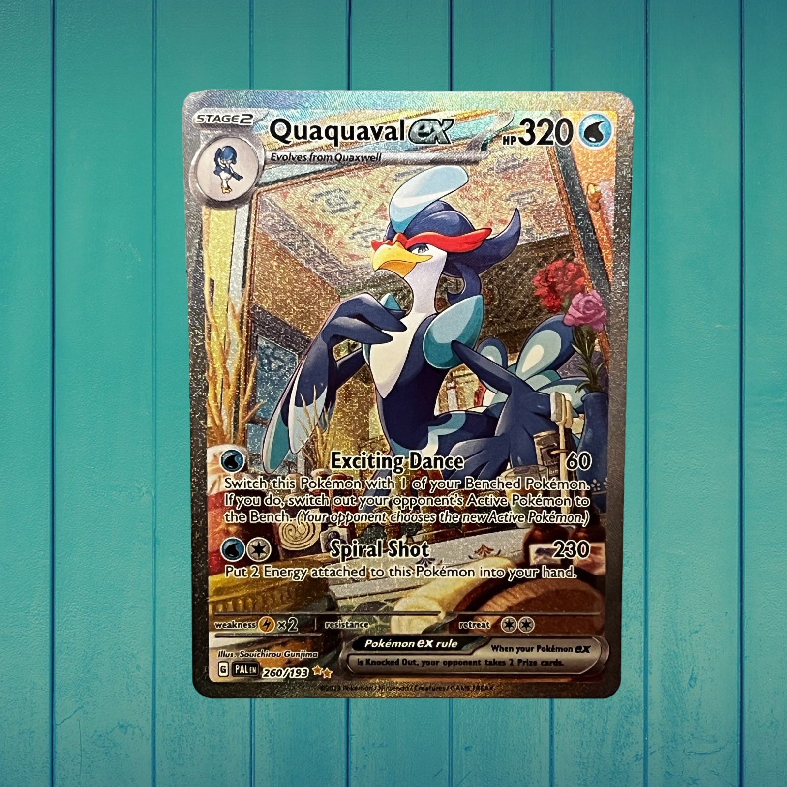 Pokemon Paldea Evolved Quaquaval ex Special Illustration Rare SIR 260/193 NM