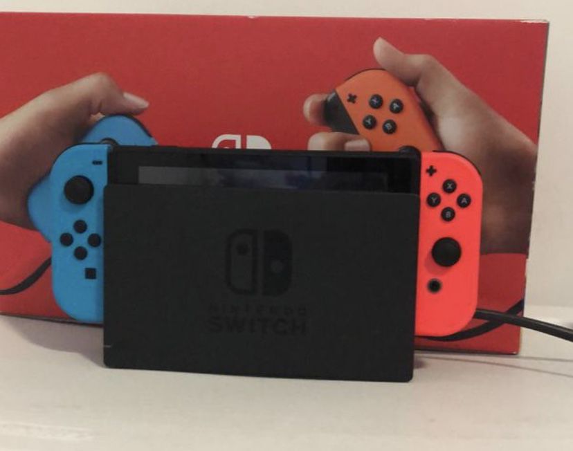 Nintendo switch and two games plus carrying case