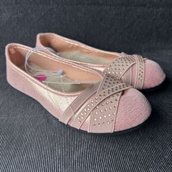 Girls Light Pink Flats - Size 4