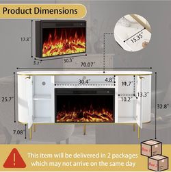 70 fire place tv stand