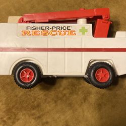 1974 Fisher Price Rescue Truck W/Bucket Lift