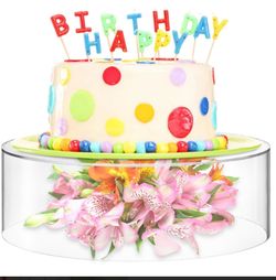 Round Clear Acrylic Cake Riser Stand