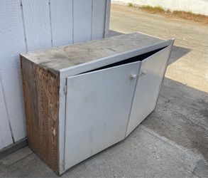 Garage wood cabinet