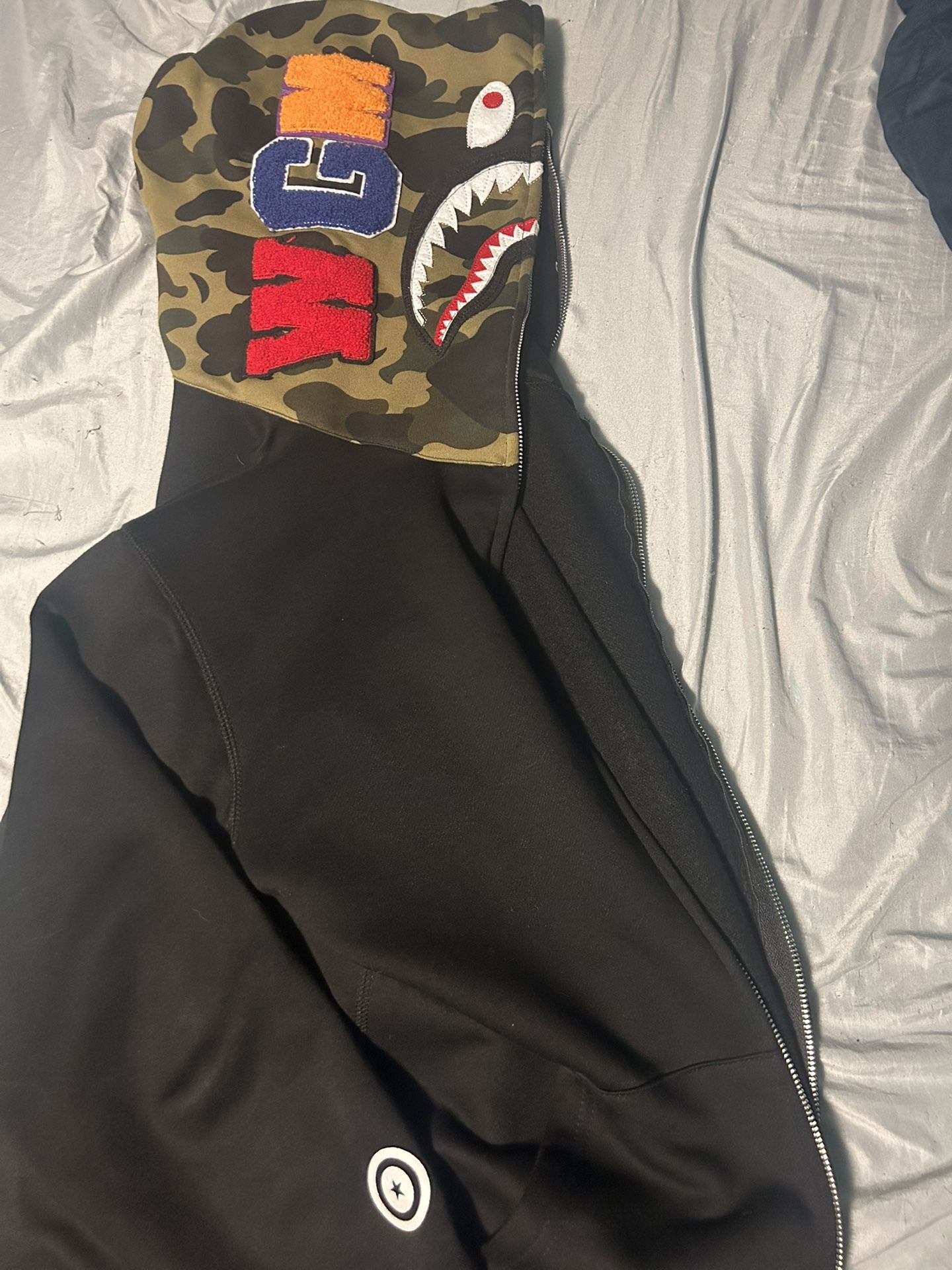 Real* Black And Camo Bape Jacket Full Zip