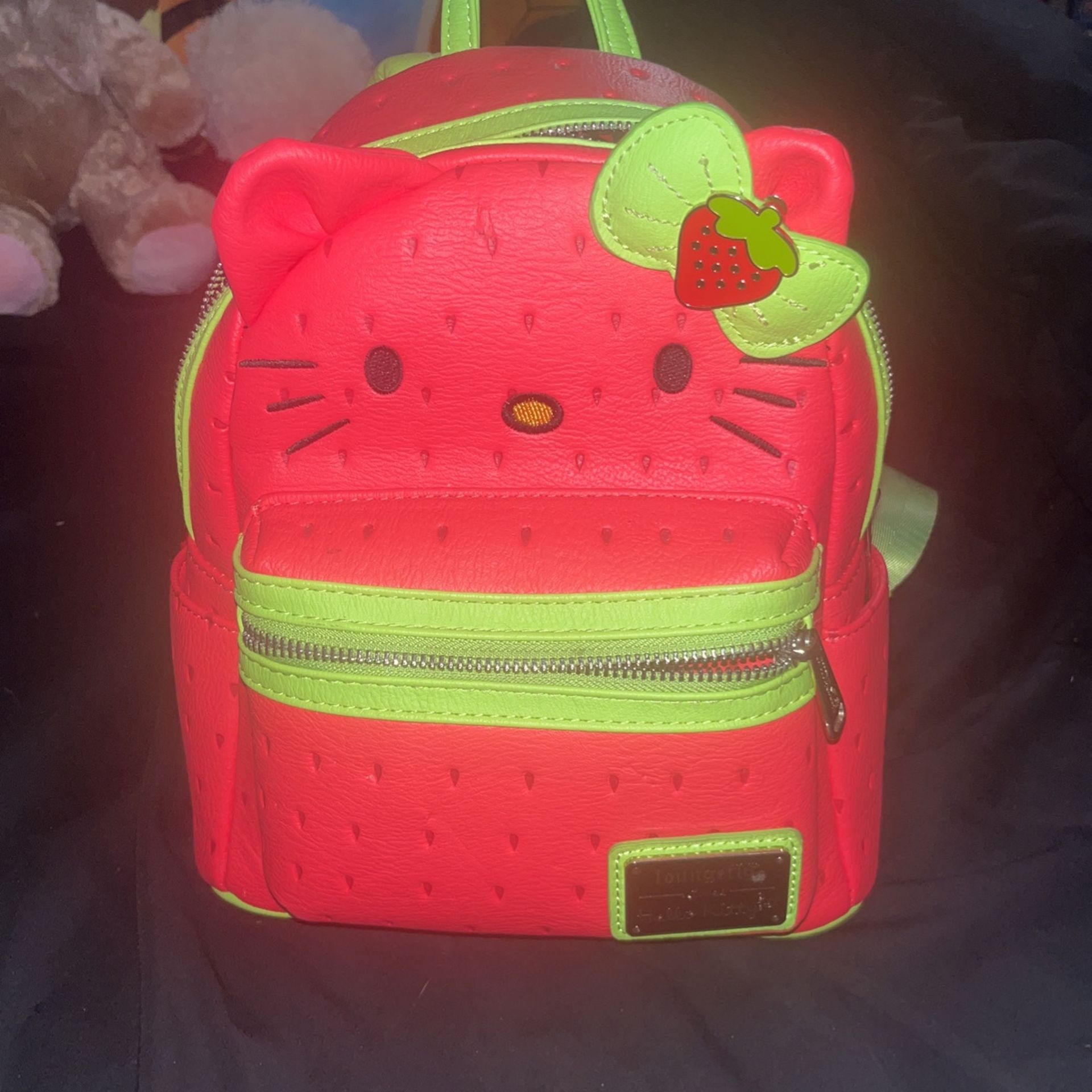 Pink Strawberry Mini Backpack