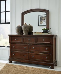 Porter Rustic Brown Dresser and Mirror