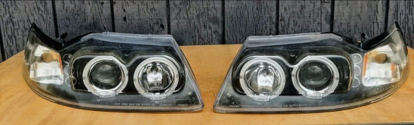 Mustang Dual LED Halo Projector Headlights