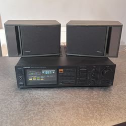 Onkyo stereo receiver and Bose speakers