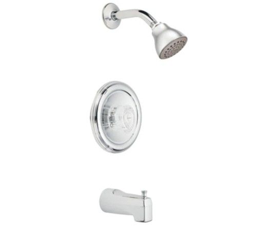 Moen Chateau Posi-Temp Tub/Shower Faucet, 2.5 GPM, 1-Function, Single Knob -T183
