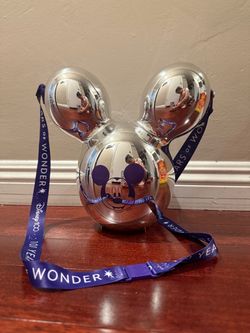 Disney 100 Years - Mickey Mouse Silver Metallic Balloon Popcorn Bucket