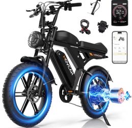 Movcan V30/V30Max/V30ProMax Electric Bike for Adults, 1000W/1500W/3000W, 28/32/37.5MPH, 48V 15.6/31.2/40AH Battery, Max Range 120Mile Electric Dirt Bi