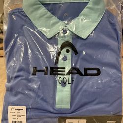 NWT HEAD Golf Polo Shirt - Wave Runner/Ocean - Men’s Medium - Brand New in Bag!