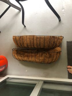 Railing pots for flowers