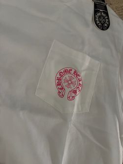 Pink and white chrome tee
