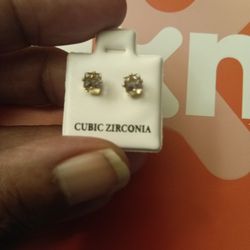 Chocolate Cubic Zirconia Studs