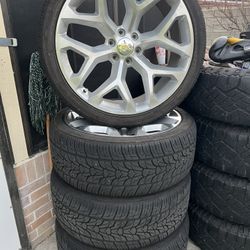 Rims 24 Chevy Silverado $1200 Firme Price Tires 295 35 24 No Trades 