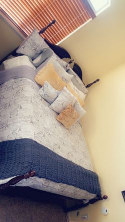 Cherry  Bed Frame (Queen) with Spindle Posts