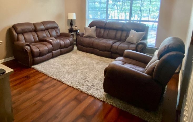 Reclining Sofa And Loveseat And Recliner Set -NEW