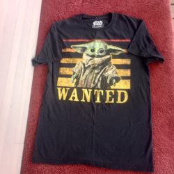Mad engine star wars the mandalorian wanted baby joda T-shirt size Small