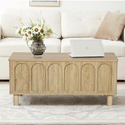 Lift Top Coffee Table with Arched Finish