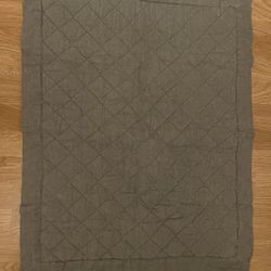1 New Pottery Barn Green Flax Linen Standard Pillow Sham