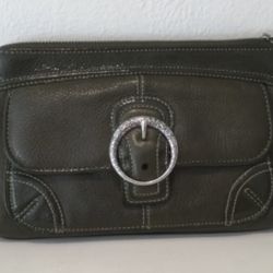 Brighton leather bag with wristlet and adjustable crossbody strap