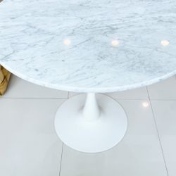Tulip Dining Table – 35” Marble Top – $250