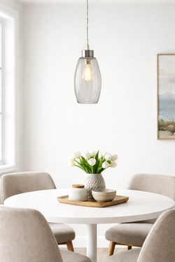 West Elm Glass Hanging Light Fixture