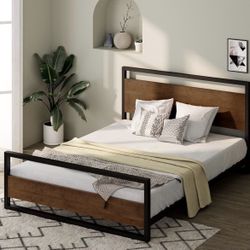 ZINUS Suzanne Bamboo and Metal Platform Bed King Size - New In Box