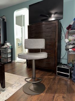 Gray Barstool/vanity Chair