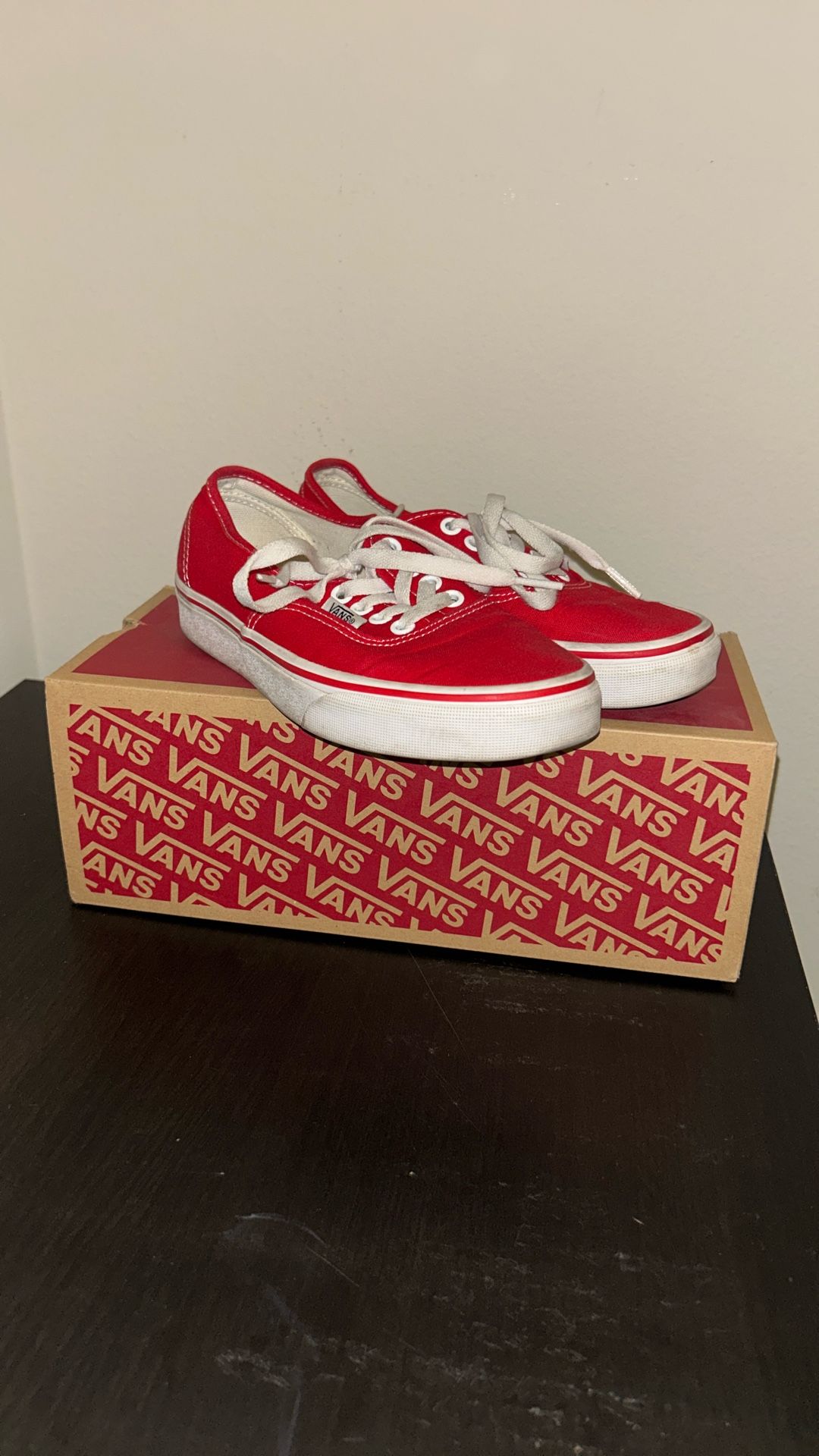 Red Vans Size 4.5