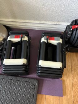 Power block adjustable dumbbells 2x46.5.View the description below