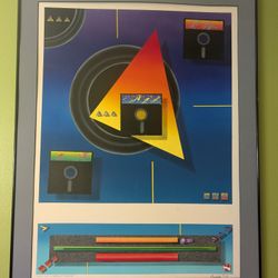 Vintage Original mixed Media"Life Is Just A Series Of Floppies"   Signed "Elisabeth Gordon 1991" Includes Authenticity Certificate