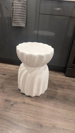 Hourglass shaped nightstand// side table 19” height