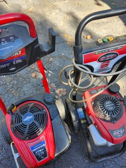 Two pressure washers