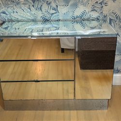 Antique Mirrored Bureau
