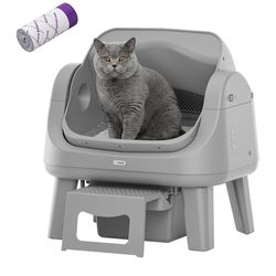 Automatic little cat box plus 2 calm cat diffuser plus two bag shield light weight