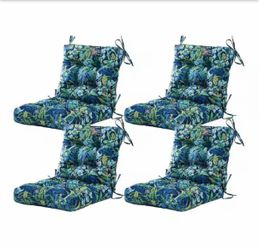 Floral Outdoor Chair Cushion 4 pcs